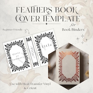 Romanze Buch Cover Template Design Buchbinde Projekt Diy Handmade Journal Art Pfauenfeder Bindungsmuster Cricut Png Datei Download