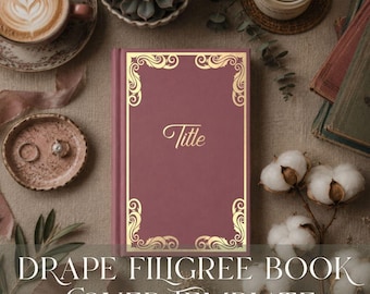Buch Cover Vorlage Cricut Vinyl Heat Transfer Buchbindemuster Antik Filigran Verziertes Design Journal Notebook Cover Png Digital