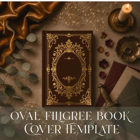 Vinyl Bookbinding Design Digital File Cutting Template Book Cover Svg Download Htv Crafting Ornamental Journal Art Pattern Scrollwork Spine