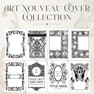 Whole Shop Bundle Jugendstil Vorlage Digitaler Download Buchcover geschnitten Datei Vintage Style Binding Bild 6