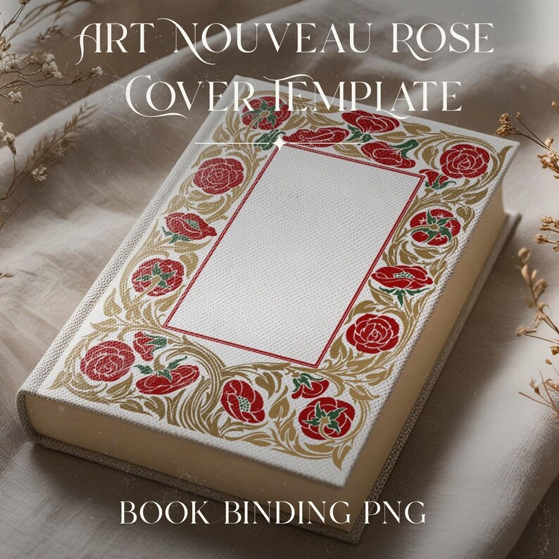 Whole Shop Bundle Jugendstil Vorlage Digitaler Download Buchcover geschnitten Datei Vintage Style Binding Bild 10