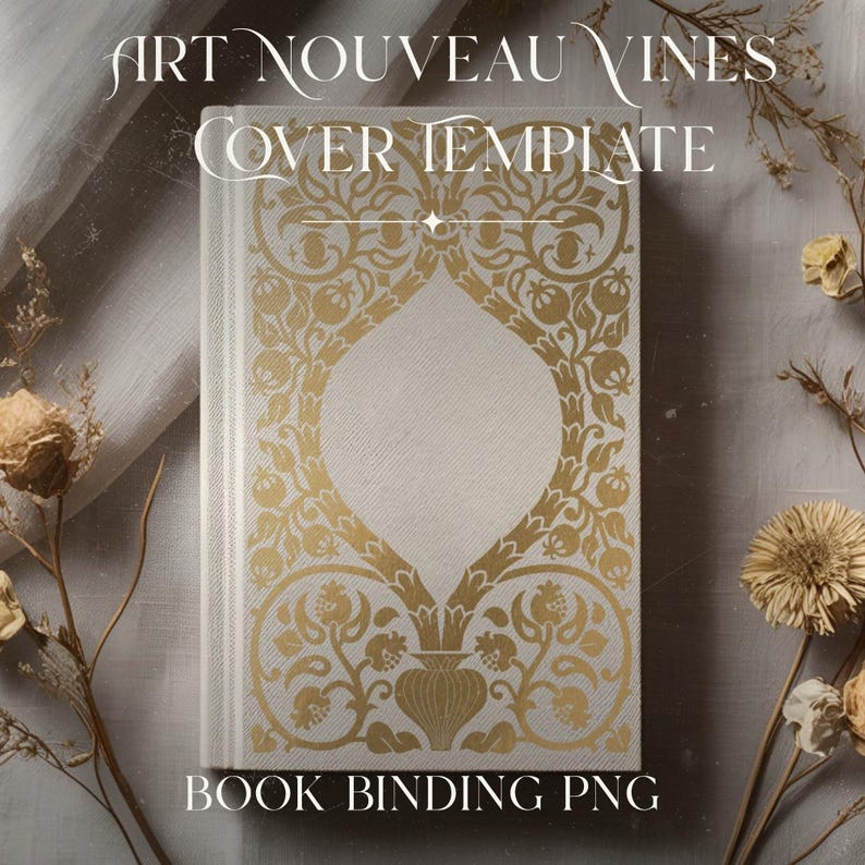 Whole Shop Bundle Jugendstil Vorlage Digitaler Download Buchcover geschnitten Datei Vintage Style Binding Bild 13