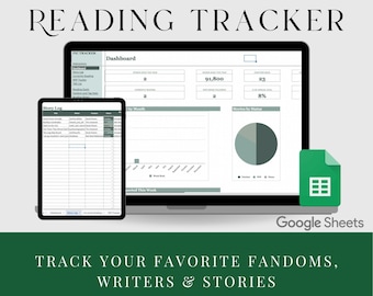 Fanfiction Reading Tracker Google Sheets Aesthetic Charts Data Tracking Tbr List Organization Template Digital Download Ao3 Import Story
