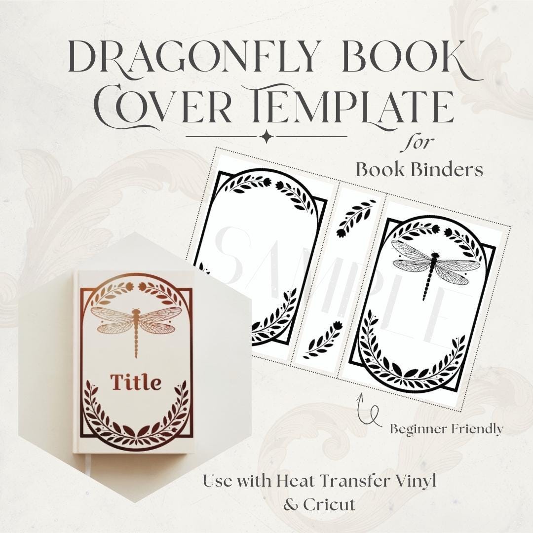 Dragonfly Book Template Digital Download Cutting File Cricut Pattern ...