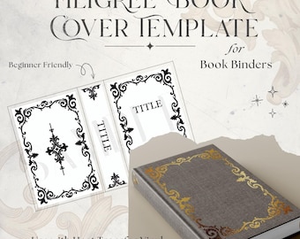 Filigree Book Template Digital Download Vinyl Cutting Design File Cricut Book Cover Template Bookbinding Project Decorative Spine Design