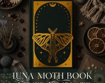 Luna Motte Vorlage Digitaler Download Schneidedatei Cricut Muster Vinyl Design Handwerk Projekt Buchbindercover Vintage Himmlische Natur
