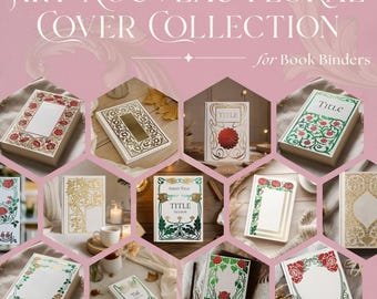 Jugendstil Vorlage Digitales Design Vintage Journal Cover Buch Vinyl Schnitt Cricut Projekt Romantische Floral Bundle Elegant Ästhetisch Dekorativ
