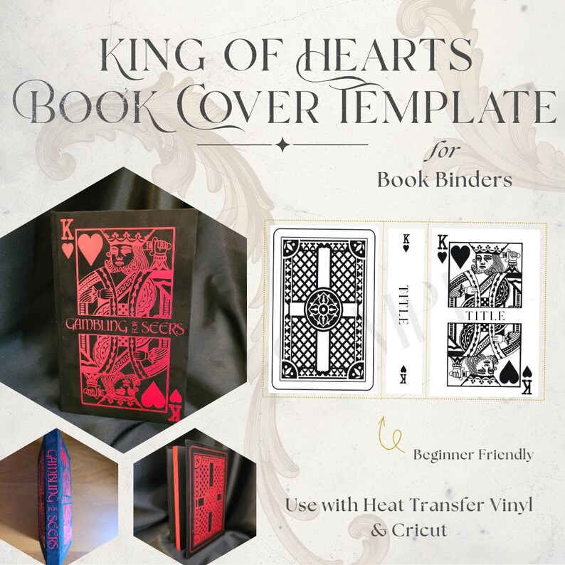 Htv Journal Covers Playing Card Set Book Cover Design: Customizable Vinyl Bookbinding (PNG ...