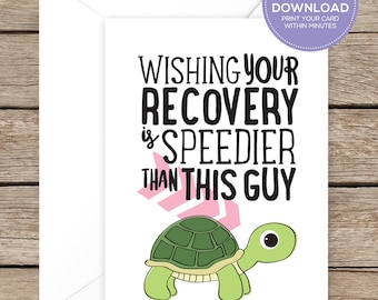Tarjeta divertida de recuperación rápida: Tortuga (descarga digital)