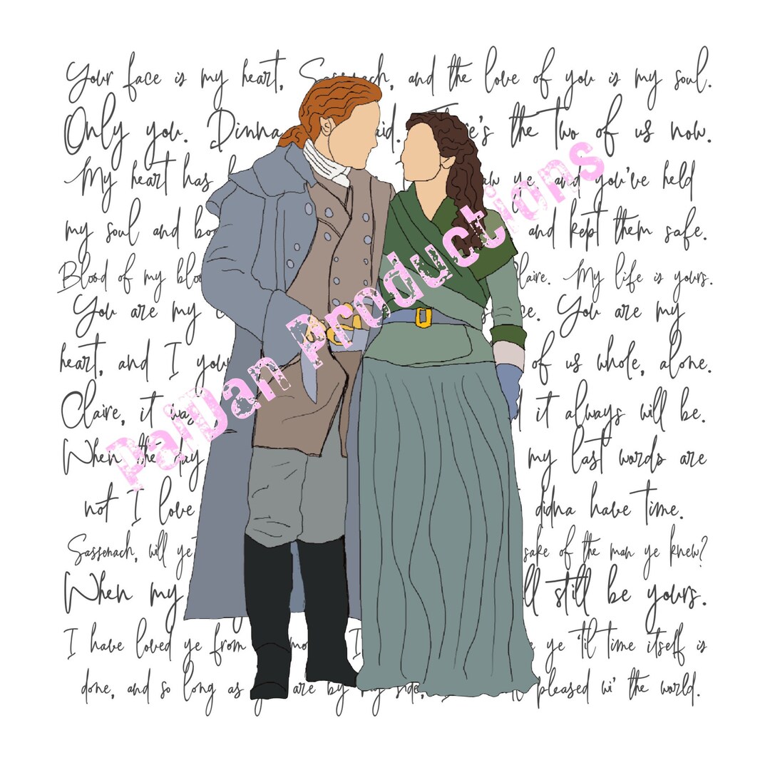 Jamie and Claire Outlander - Etsy
