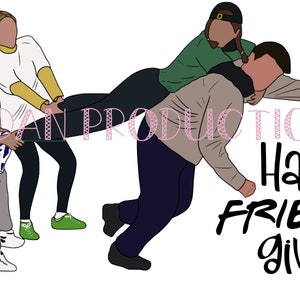FRIENDS Thanksgiving Friendsgiving Sublimation Design PNG