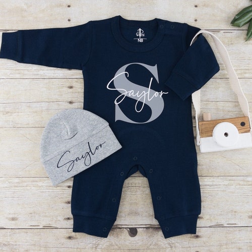 Baby Boy Coming Home Outfit Personalized Newborn Boy Clothes Etsy