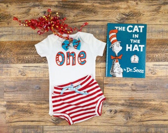 cat in the hat first birthday outfit
