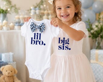 Personalized Big Sister Tutu Dress & Little Brother Bodysuit