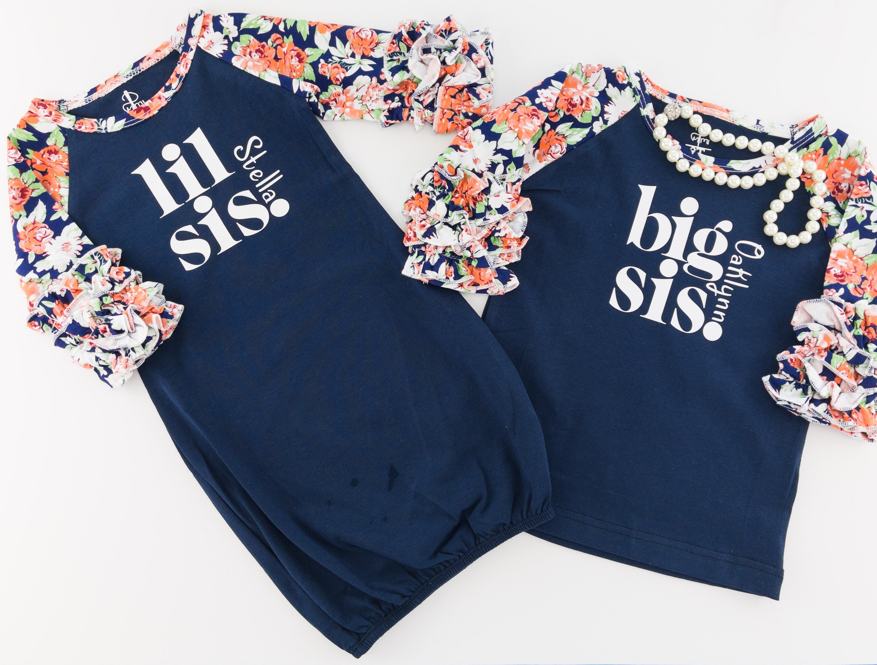 Dooleck little sister big sister outfits matching set baby girl long