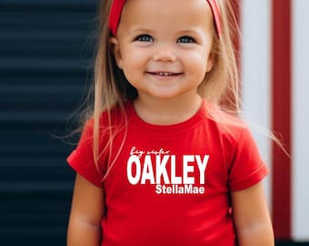 Personalized Big Sister Announcement Shirt, Baby Reveal Gift