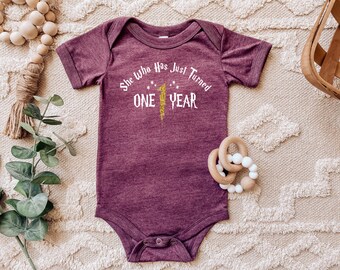 Wizard First Birthday Outfit: Glitter Bodysuit, Magical Theme