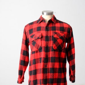 vintage 60s Montgomery Ward buffalo plaid shirt image 1