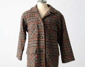 vintage Woolrich wool plaid coat