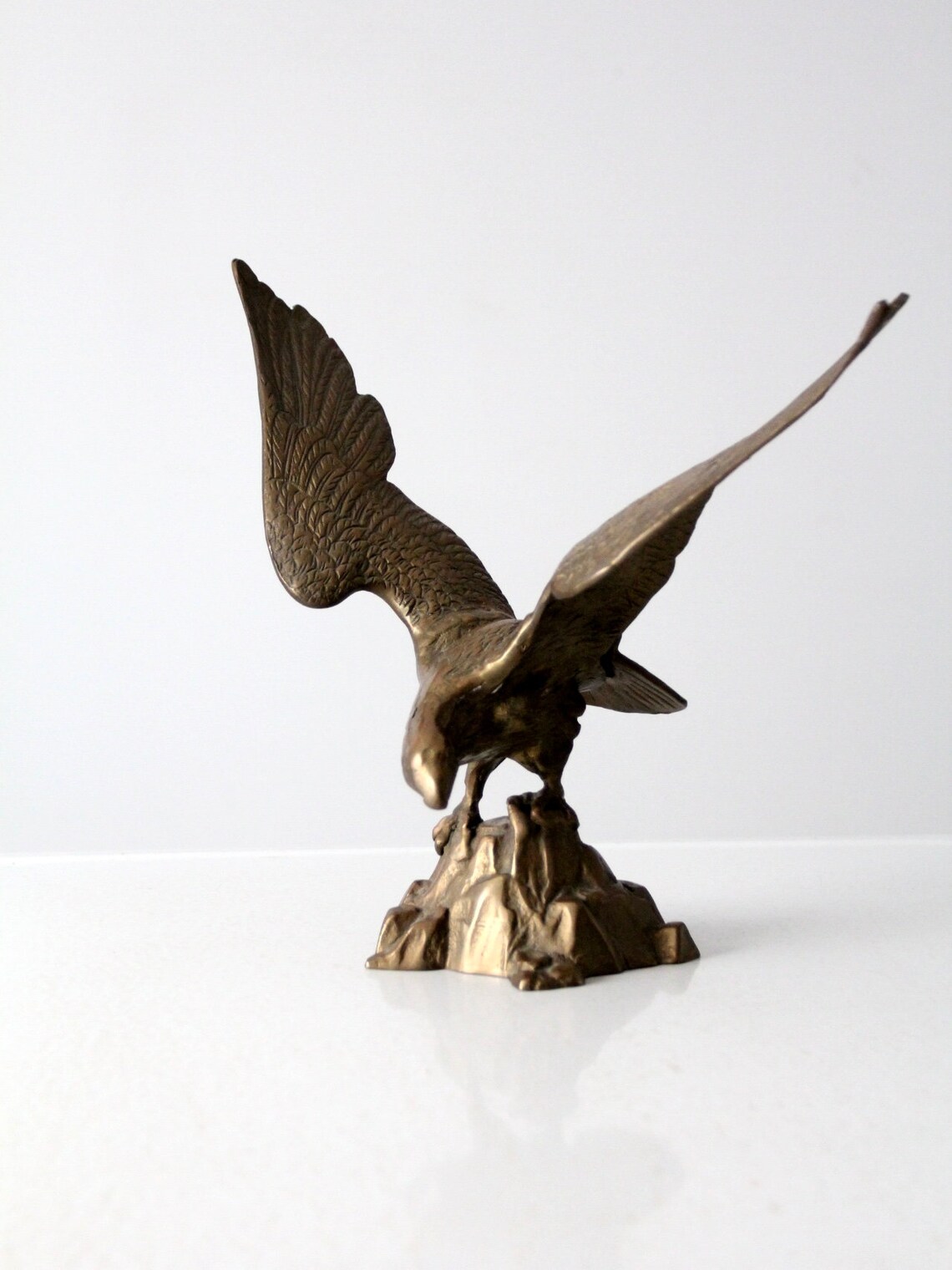 Vintage Brass Eagle Statue - Etsy