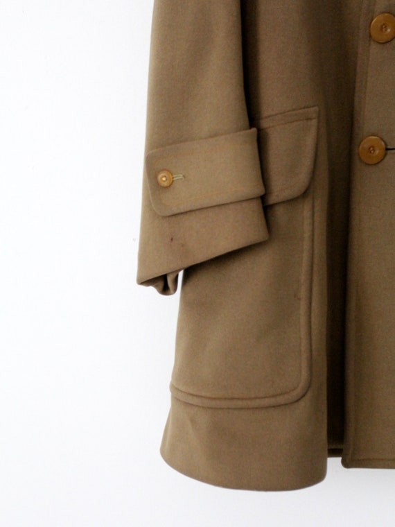 vintage US Army officer coat, WWII Mackinaw wool … - image 2