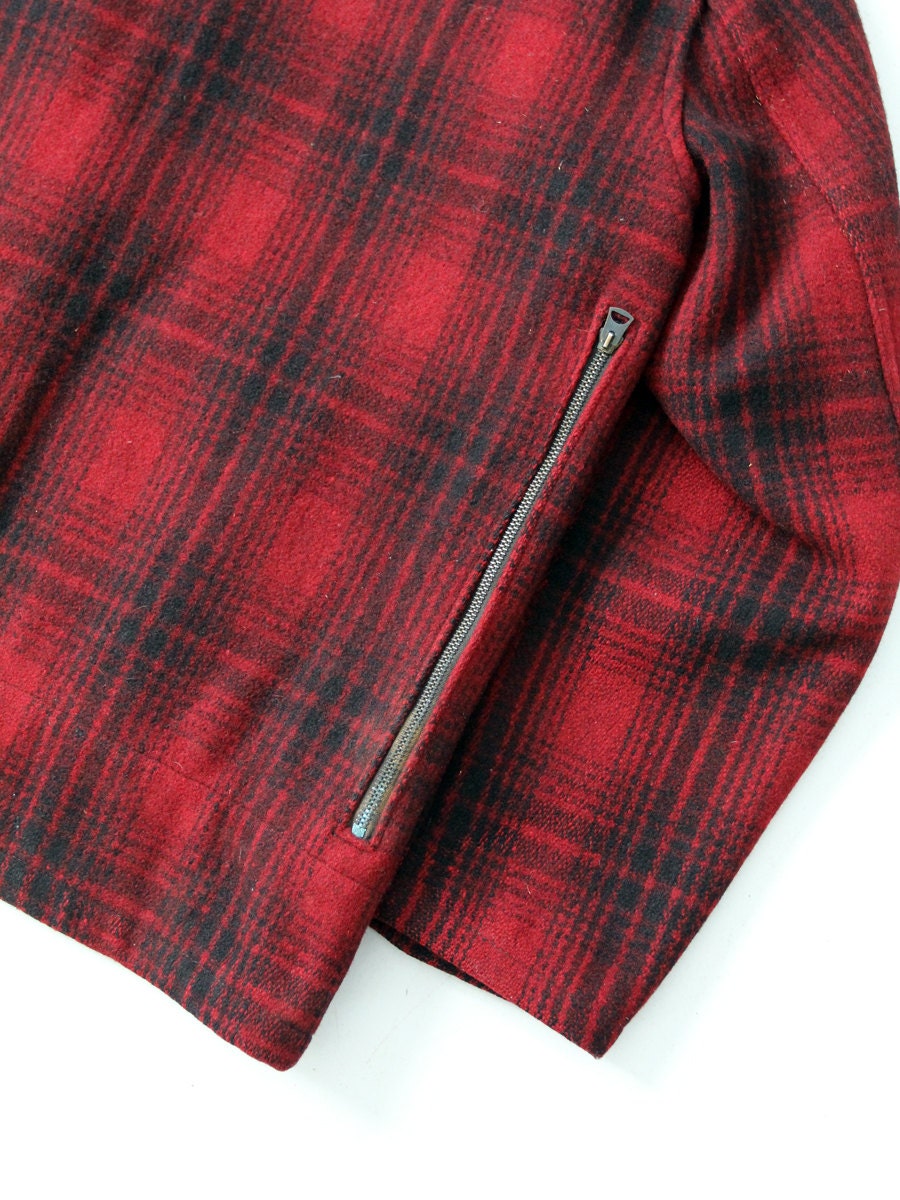 1930s H.W. Carter and Sons Wool Coat, Men's Red Plaid Jacket - Etsy
