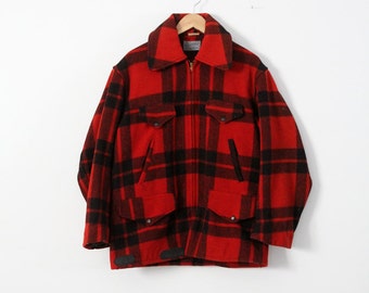 Rare 1940s Back Belted Ombré Plaid Wool Jacket, Vintage Quality