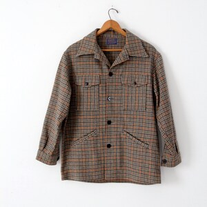 Vintage 60er Jahre Pendleton Karo Karo Jacke, Wollmantel