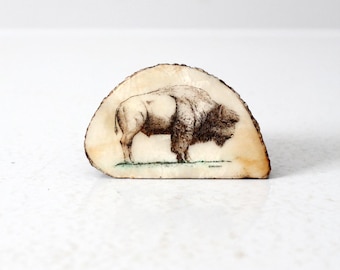 vintage Bison painting