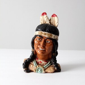 vintage 70s Indian bust