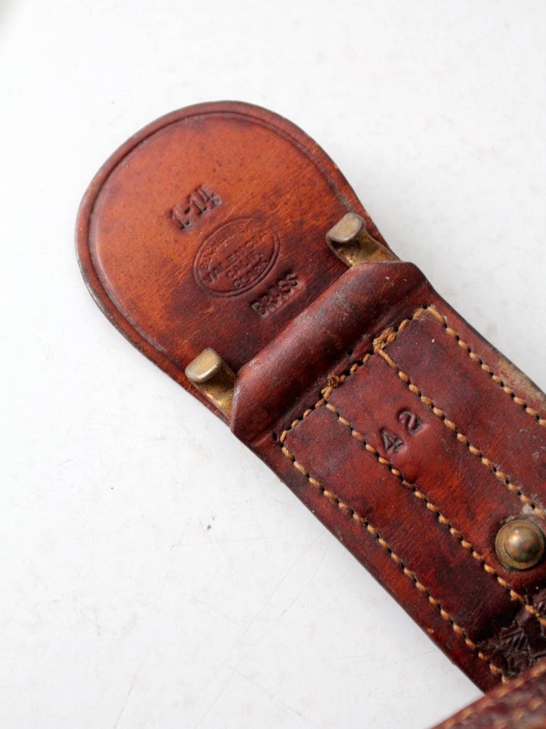 vintage Bucheimer Clark leather utility belt image 9