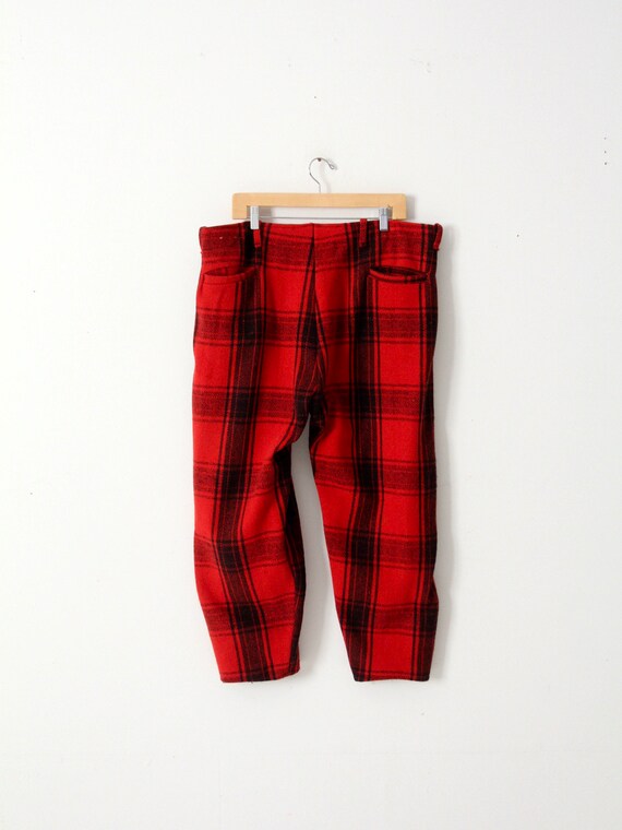 vintage 1940s red plaid wool hunting 