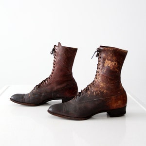 Victorian Shoes Antique Women's Lace up Boots - Etsy