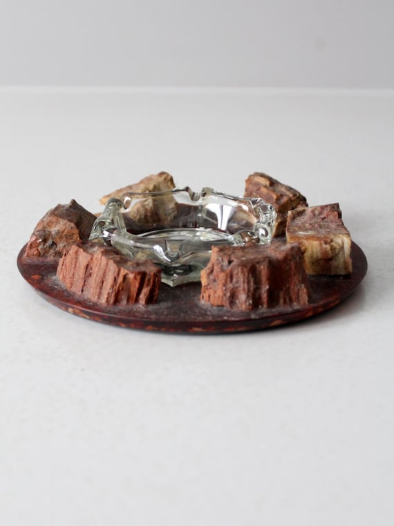 Vintage ＊ petrified wood tray Petrified Wood Triple Tray Server – Arhaus