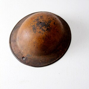 vintage army metal doughboy helmet image 5