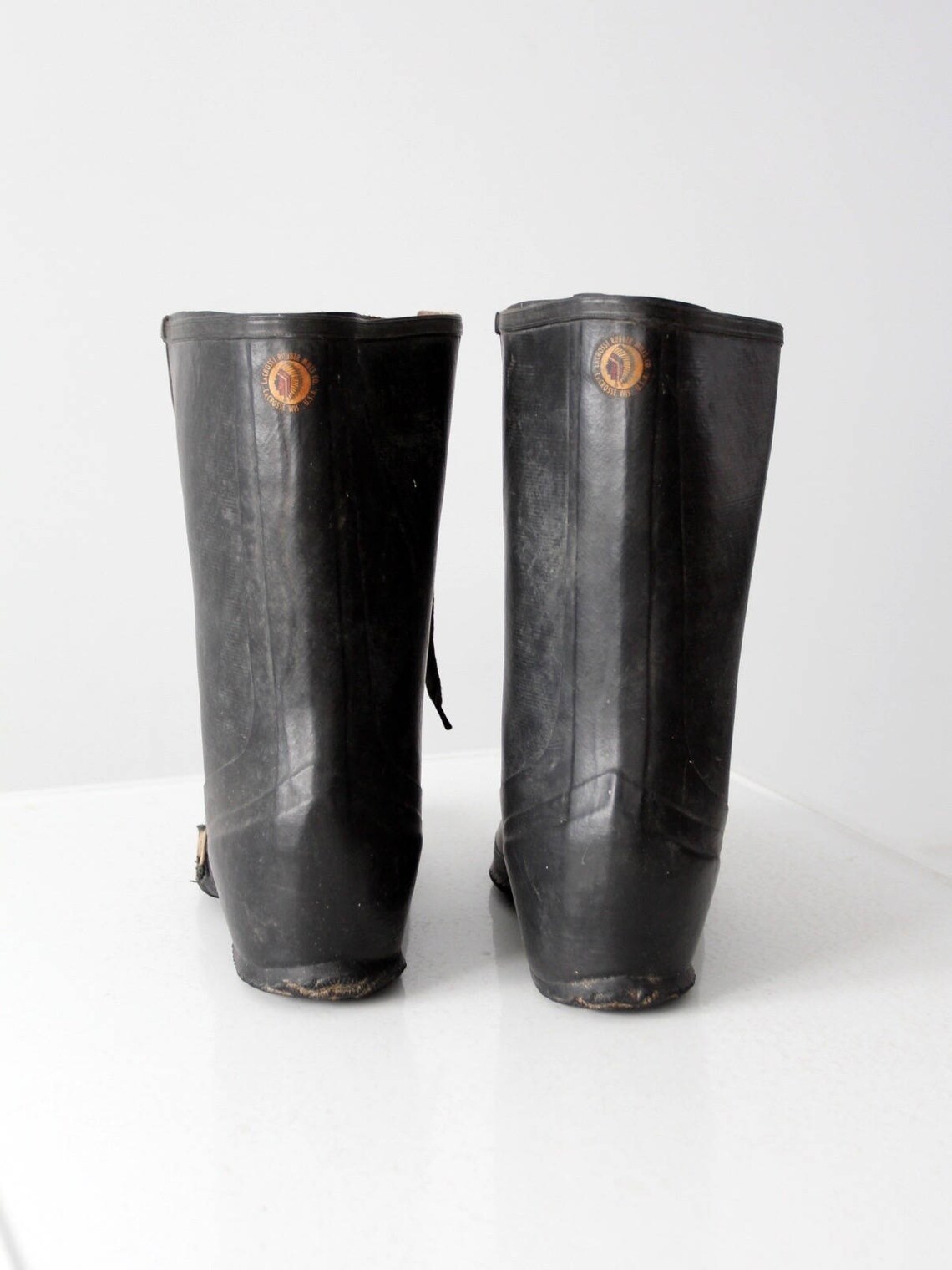 Vintage La Crosse Rubber Mills Boots Men's Black Rubber Etsy