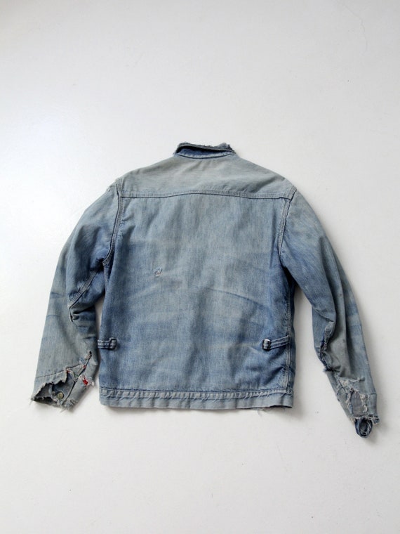 vintage distressed Oshkosh denim work jacket - image 6