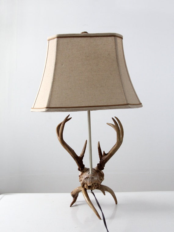 Vintage Deer Skull Lamp Antler Table Lamp Etsy Australia