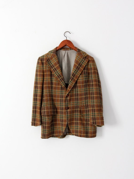 mens plaid blazer vintage