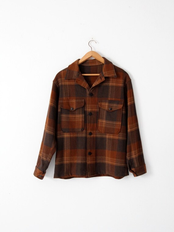 Wool plaid shirt jacket sale