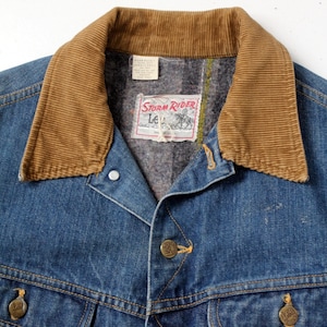 Vintage Lee Storm Rider Denim Jacket Blanket Lined - Etsy