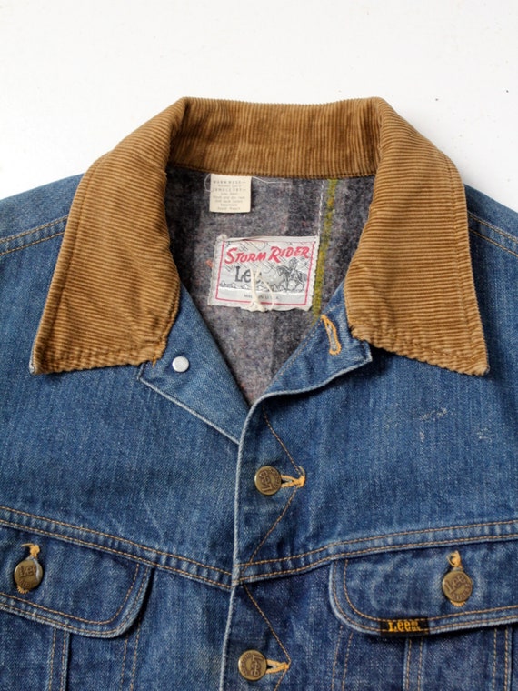 vintage Lee Storm Rider denim jacket blanket lined - image 6