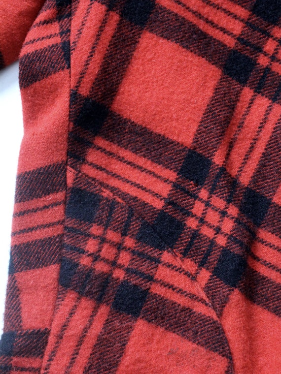 vintage wool hunting pants, red plaid logger pants - image 5