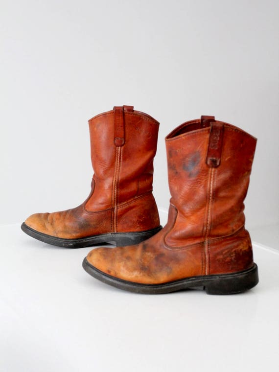 Vintage Red Wing werkschoenen heren leren laarzen - Etsy België