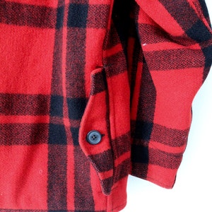 vintage Sportclad wool jacket, 1940s red plaid men's jacket, size 40 image 4