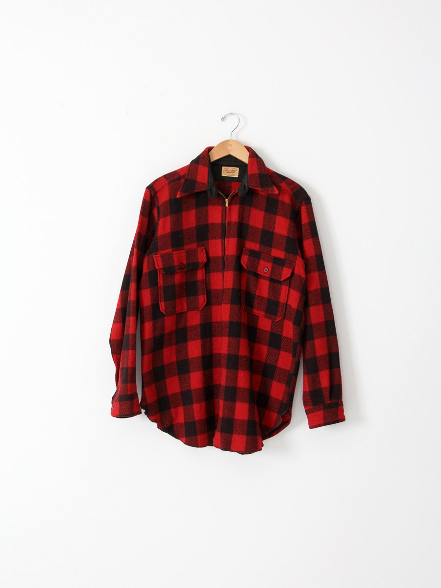 red plaid shirt jacket