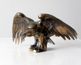 vintage brass eagle statue