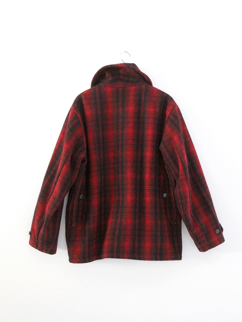 Vintage 1940s Woolrich Red Plaid Wool Jacket - Etsy