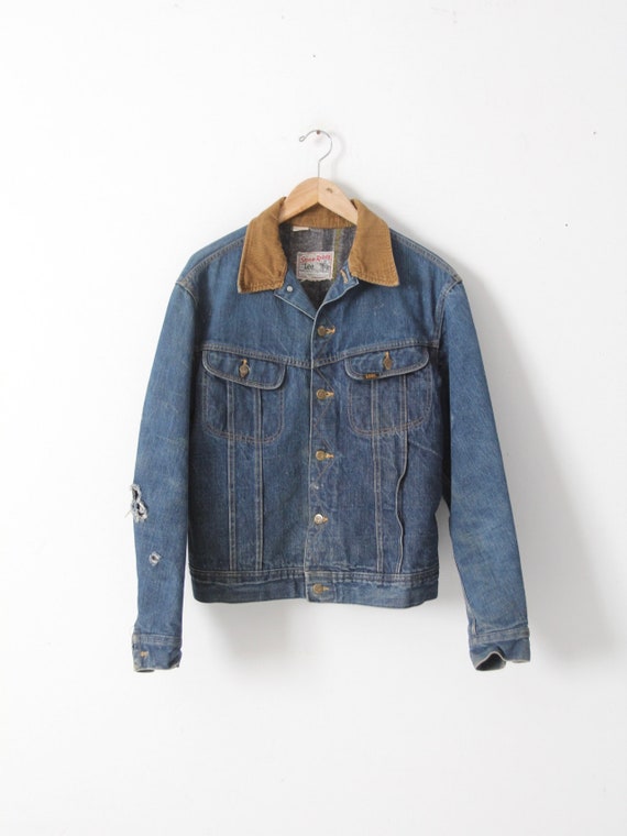 vintage Lee Storm Rider denim jacket blanket lined - image 2