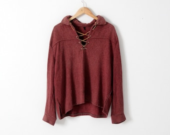 vintage 1960s men's lace up pullover shirt
